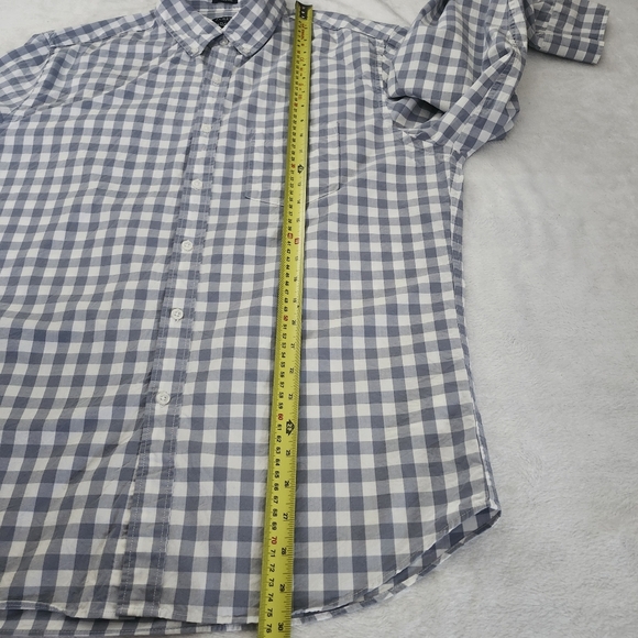J. CREW Men's Classic Fit Gingham Long Sleeve Button Down Shirt Grey White Large - Picture 8 of 11